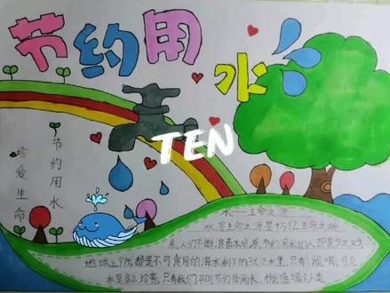 节约用水,爱护环境,保护地球。手抄报来了,不谢😬️😬️