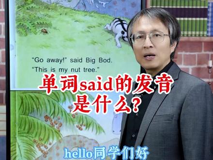 单词said的发音及用法是什么? #亲子教育 #英语口语 #英语启蒙