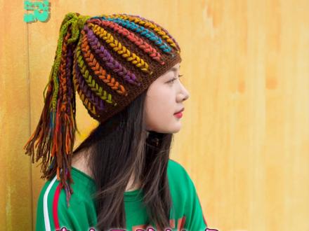 #手工编织零基础教学 #帽子 #零基础学钩针 #保暖又好看 嘻哈风脏辫帽子二