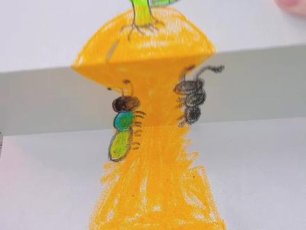 橘子🍊有趣折叠画法 #创意美术 #简笔画 #玩个很新的东西 #有趣