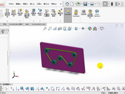 皮带链命令如何生成圆皮带#solidworks教学 #机械设计 #机械 #solidworks新手入门 #抖音小助手