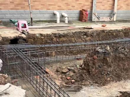 这个是承台地梁一体成型的,这样比较牢固#农村自建房