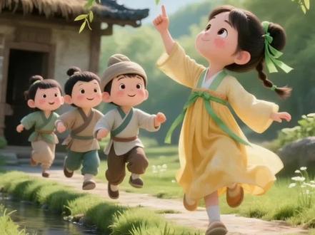 #少儿动画片 #启蒙 #古诗词经典诵读 ,《村居》清 高鼎,每天一分钟轻松学古诗。