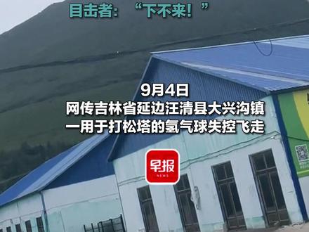 氢气球失控疑带人飞上天,目击者:两人生死未卜。#氢气球 #东北 #社会百态