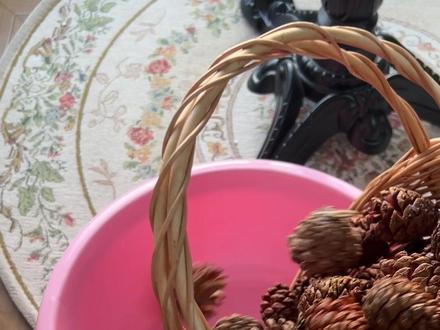 思路打开❗自制的松果花环没想到这么好看❗#宝藏生活家企划 #手工diy #松果手工 #家居邪修大法 #邪修