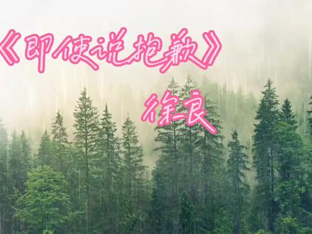 《即使说抱歉》 徐良#音乐推荐 #音乐分享