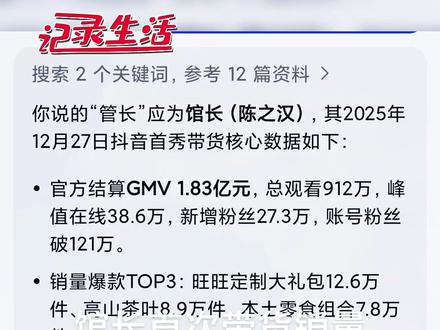 台湾馆长带货成绩 #馆长带货 #陈之汉