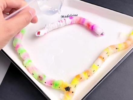 #手工 #一起做手工 好玩的变色毛毛虫