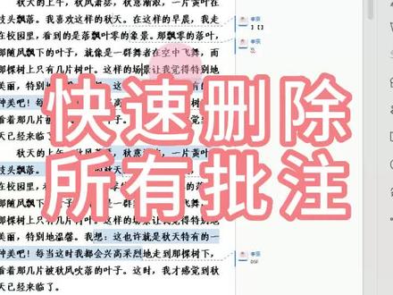 word文档中如何快速删除所有批注#办公软件 #职场技能 #office办公技巧 #电脑知识 #word