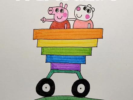 简笔画小猪佩奇#日常分享 #创作灵感 #今日分享 #画画