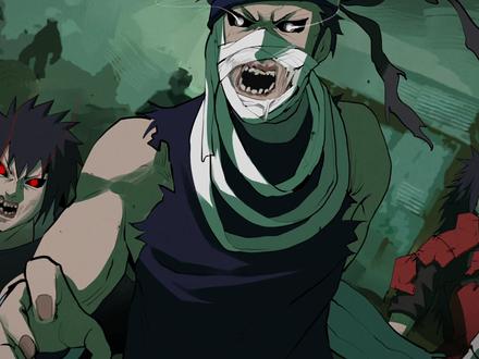 犹如疯狗般的撕咬 #火影忍者手游 #抽象 #川祁