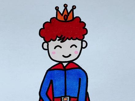 一起画帅气的小王子#儿童简笔画 #简笔画 #简笔画教程