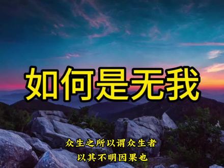 无我,是破我执与法执后的一种境界。人我空,法我空。#无我之境 #心若菩提 #放下执念 #悟人生之道