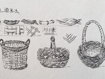 竹篮怎么画?从0到1教你画风景速写,新手基本元素练习课堂