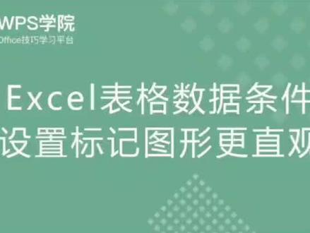 Excel实用技巧16——数据条件标记#wps #excel #玩转office #办公软件技巧