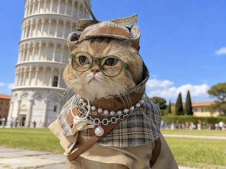 当我第一次给猫咪拍雪景大片没想到… #记录猫咪日常 #萌宠出道计划 #金渐层 #豆包ai