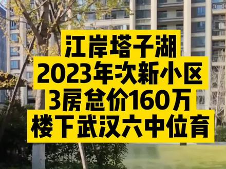 #房产热点话题 #武汉同城好房推荐#江岸塔子湖 2023年次新小区 3房总价160万 楼下武汉六中位育#武汉买房#实地拍摄