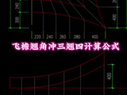 飞檐翘角冲三翘四尺寸计算公式 传统做法里,“冲三翘四” 的 3 和 4 是比例关系,不是固定尺寸,比如:冲 300mm → 翘 400mm,冲 240mm → 翘 320mm这个比例的核心目的,是让翘角的弧度看起来既自然舒展,又不会过于夸张,符合中式建筑的审美。 #冲三翘四 #铝代木仿古构件 #飞檐翘角 #中式合院 #自建房