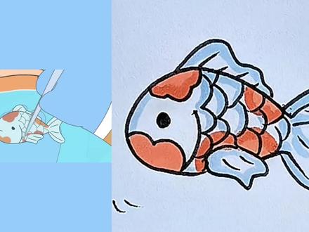 做手术的小金鱼。 #简笔画