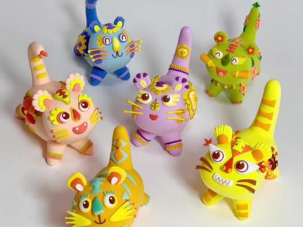 粘土布老虎🐯制作方法#粘土手工 #diy手工 #布老虎
