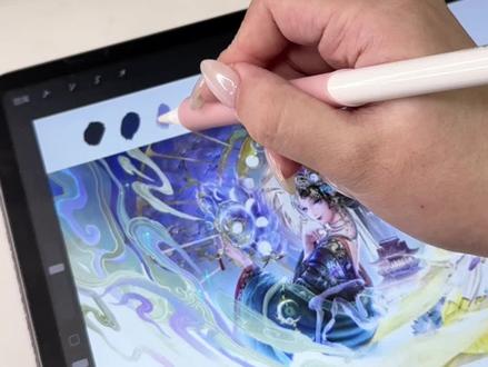 当我用暖暖的琳琅配色打开非遗漆扇… #无限暖暖 #手工 #漆扇 #痛扇 #谷美