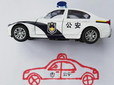 警车#萌知计划 #绘画手工 #创意美术 #儿童画 #简笔画@抖音青少年