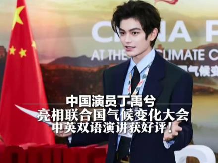 中国演员丁禹兮 亮相联合国气候变化大会 中英双语演讲获好评! 他长期呼吁大家关注气候