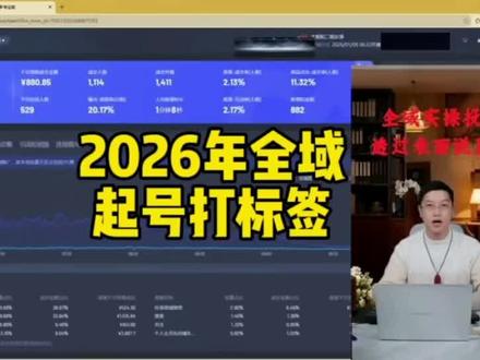 #抖音电商 #千川全域 2026年全域自然流起号实操投放打标签