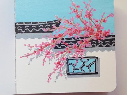 墙角梅花怎么画|丙烯马克笔
#梅花 #马克笔手绘 #风景画教程 #跟着抖音学画画