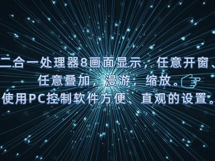 二合一处理器8画面显示,任意开窗、任意叠加,漫游,缩放。使用PC控制软件方便、直观的设置。鼠标拖放设置窗口位置和大小,窗口快捷置顶或者置顶、窗口叠加次序任意设置。#摩西尔 #摩西尔控制系统 #摩西尔软件培训 #摩西尔教学视频 #摩西尔发送卡 #摩西尔二合一视频处理器 #摩西尔LED显示屏控制系统 #知识分享 #干活分享 #摩西尔AutoLED软件