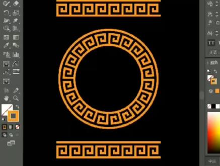 回形纹边框怎么做?#教程 #设计 #平面设计 #分享