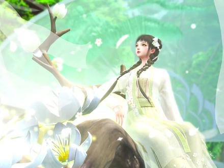 春衫薄如片纺月,烟雨仙客入梦来~少侠来为自己添一份春日的活力吧!@如梦霓裳汉服#天下3#春日#游戏
