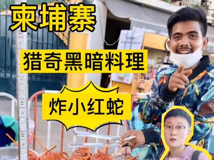 买串小零食我还以为是鱿鱼呢,啃一口才知道是蛇,柬埔寨人咋啥都能炸呢?#东南亚 #美食 #猎奇 #vlog日常