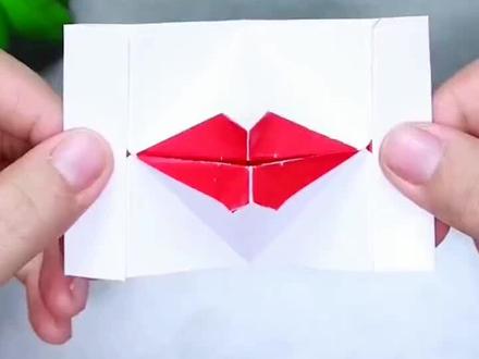 用纸折出会动的嘴巴!原来这么简单,真的很好学