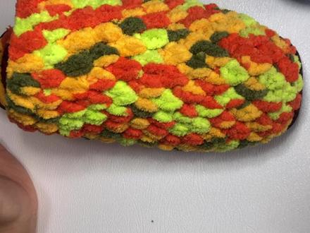 钩织教程毛绒绒拖鞋的钩织方法1给冬季带来一份温暖!