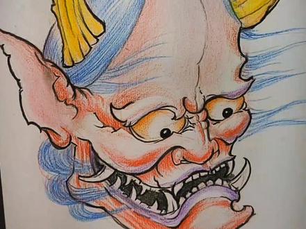 般若画法教程#上热门话题 #般若纹身 #纹身手稿