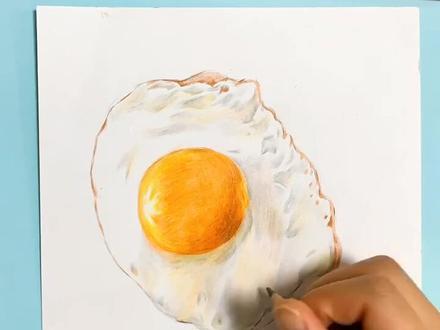 彩铅荷包蛋,很简单,也很出效果哦!#画画