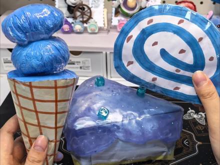 蓝色甜品捏捏#蓝色#甜品#捏捏