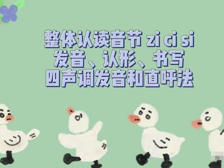 一年级语文上册拼音教学视频——整体认读音节zi ci si#创作灵感 #一年级 #知识分享 #拼音