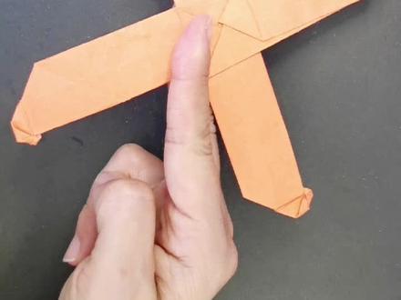 用一张正方形纸折漩涡翼回旋镖#折纸 #手工 #亲子