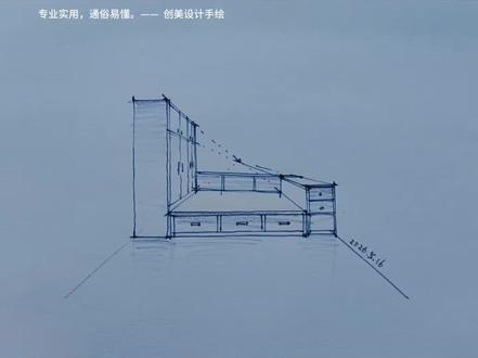全屋定制设计手绘教程 定制家具设计手绘教程。#手绘 #手绘教程 #全屋定制 #定制家具 #设计手绘