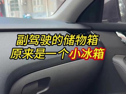 副驾驶的储物箱原来是一个小冰箱#开车技巧