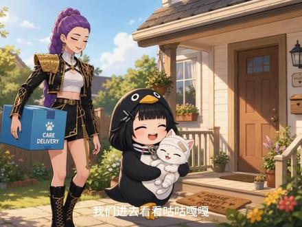 KPOP猎魔女团:鲁米和咕咕嘎嘎去送快递 #KPOP猎魔女团 #KPOP恶魔猎人 #二次元 #咕咕嘎嘎