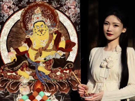 初五迎财神,刷到黄财神一定不要划走!! #黄财神 #非遗文化 #壁画 #文化传承 #抖音非遗联欢会