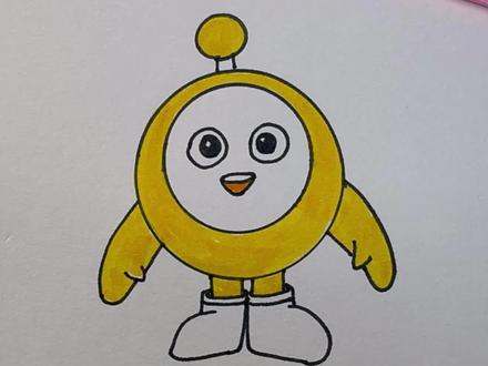 用尺子画蛋仔派对简笔画 #蛋小黄简笔画 #蛋仔简笔画教程 #儿童卡通简笔画 #创作者中心 #创作灵感