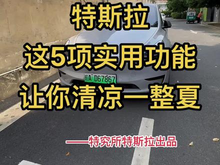 #特斯拉 这5项实用功能用好了,让你清凉一整夏!#特斯拉modely #特斯拉model3 #特斯拉使用小技巧 #特斯拉用车小妙招