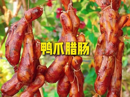 又到做腊肠的季节了 今天跟咱妈在家做个鸭爪腊肠,香香辣辣很好吃哦,你们吃过吗?#腊肠#抖音新农人#新农人计划2025#乡村美食#晒出你的家乡特产