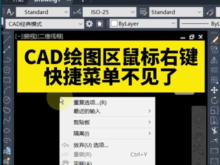 CAD绘图区鼠标右键不是快捷菜单而是设置选项怎么改回默认设置 CAD绘图区鼠标右键快捷菜单不见了!CAD绘图区直接鼠标右键没有弹出下拉快捷菜单而是系统设置选项卡怎么改回默认设置?玩转CAD!室内设计培训班教你解决CAD设置问题!#CAD设置 #CAD问题 #cad教程 #cad画图 #室内设计培训 #@抖音热点 @抖音创作者中心 @抖音 @抖音小助手