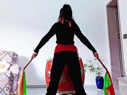 鼓舞《顶天立地中国人》背面口令版,原创:冰冰#背面演示 #背面慢动作分解