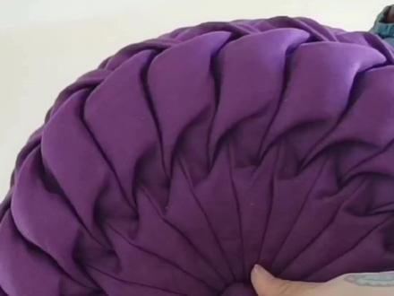 富贵花开圆形抱枕的缝制步骤(详细版)#手工抱枕 #我要上热门 #元宝抱枕